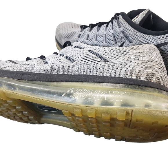 Nike Mens Size 14 Air Max 2016 Black and White Running Sneakers - Picture 5 of 9